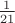 $\frac1{21}$