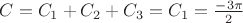 $C=C_1+C_2+C_3=C_1=\frac{-3\pi}{2}$