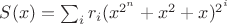 $S(x)=\sum_i r_i(x^{2^n}+x^2+x)^{2^i}$