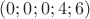 $(0;0;0;4;6)$