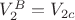 $ V^B_{2} = V_{2c} $
