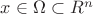 $x \in \Omega \subset R^n$ $x \in \Omega \subset R^n$