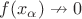 $f(x_\alpha)\nrightarrow 0$