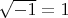 $\sqrt{-1}=1