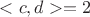$<c, d> = 2$
