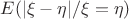 $E(|\xi-\eta|/\xi=\eta)$