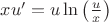 $xu'=u\ln\big(\frac{u}{x}\big)$