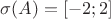 $\sigma(A)=[-2;2]$