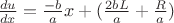 $\frac{du}{dx} = \frac{-b}{a}x + (\frac{2bL}{a} + \frac{R}{a})$ $\frac{du}{dx} = \frac{-b}{a}x + (\frac{2bL}{a} + \frac{R}{a})$