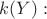 $k(Y):$