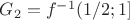 $G_2=f^{-1}(1/2;1]$