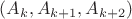 $(A_k,A_{k+1},A_{k+2})$