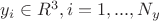 $y_i \in R^3, i=1,...,N_y$