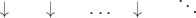 $\downarrow ~~~~~~\downarrow ~~~~~\dots ~~~\downarrow ~~~~~\ddots$