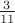 $\frac{3}{11}$