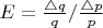 $E =\frac{\triangle q}{q}/ \frac{\triangle p}{p}$