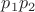 $p_1 и p_2$