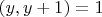 $(y,y+1)=1$