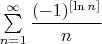 $\sum\limits_{n=1}^{\infty}\dfrac{(-1)^{[\ln n]}}{n}$