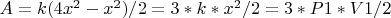 $A= k(4x^2-x^2)/2=3*k*x^2/2=3*P1*V1/2$