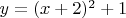 $y=(x+2)^2+1$