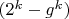 $(2^k-g^k)$