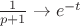 $\frac{1}{p+1} \to e^{-t}$