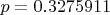 $p=  0.3275911$