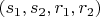 $ (s_1,s_2,r_1,r_2)$