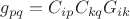 $g_{pq}=C_{ip}C_{kq}G_{ik}$
