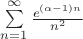 $\sum\limits_{n=1}^\infty \frac{e^{(\alpha-1)n}}{n^2}$