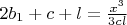 $2b_1+c+l=\frac{x^3}{3cl}$