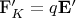 \mathbf{F}$'_K=q\mathbf{E'}