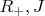 $ R_+, J $