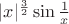 $|x|^{\frac32}\sin\frac1x$