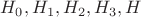 $H_0, H_1, H_2,H_3, H$