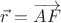 $\vec r=\overrightarrow{AF}$