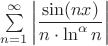 $\sum\limits_{n=1}^{\infty}\left|\dfrac{\sin(nx)}{n\cdot\ln^{\alpha}n}\right|$