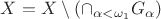 $X=X\setminus (\cap_{\alpha<\omega_1}G_{\alpha})$