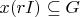 $x (rI) \subseteq G$