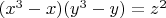 $(x^3-x)(y^3-y)=z^2$