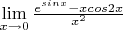 $\lim \limits_{x \to 0} \frac{e^{sinx}-xcos2x}{x^2}$