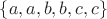 $\left\{ a,a,b,b,c,c \right\}$