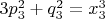 $3p_3^2+q_3^2=x_3^3$