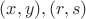 $(x,y),(r,s)$
