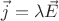 $\vec j = \lambda \vec E$