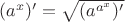 $(a^x)'=\sqrt{(a^{a^x})'}$