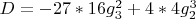 $D = - 27*16 g_3^2 + 4*4 g_2^3$