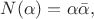$N(\alpha)=\alpha\bar\alpha,$