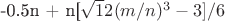 -0.5n + n[\sqrt 12(m/n)^3 - 3]/6